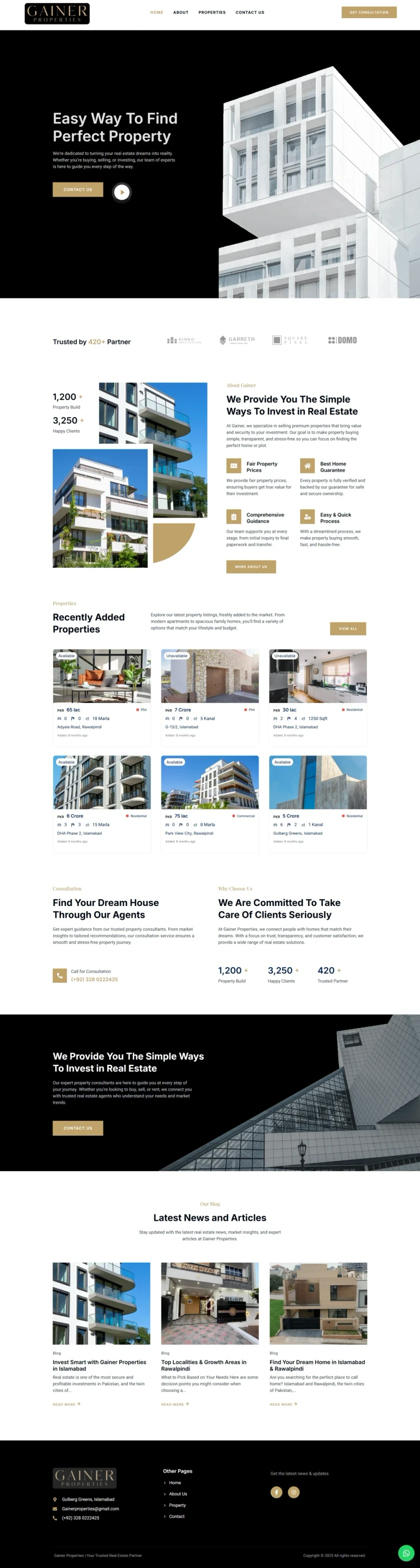 Gainer Properties